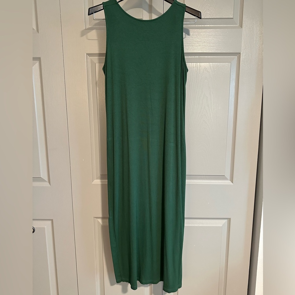 LOFT twist back midi dress M